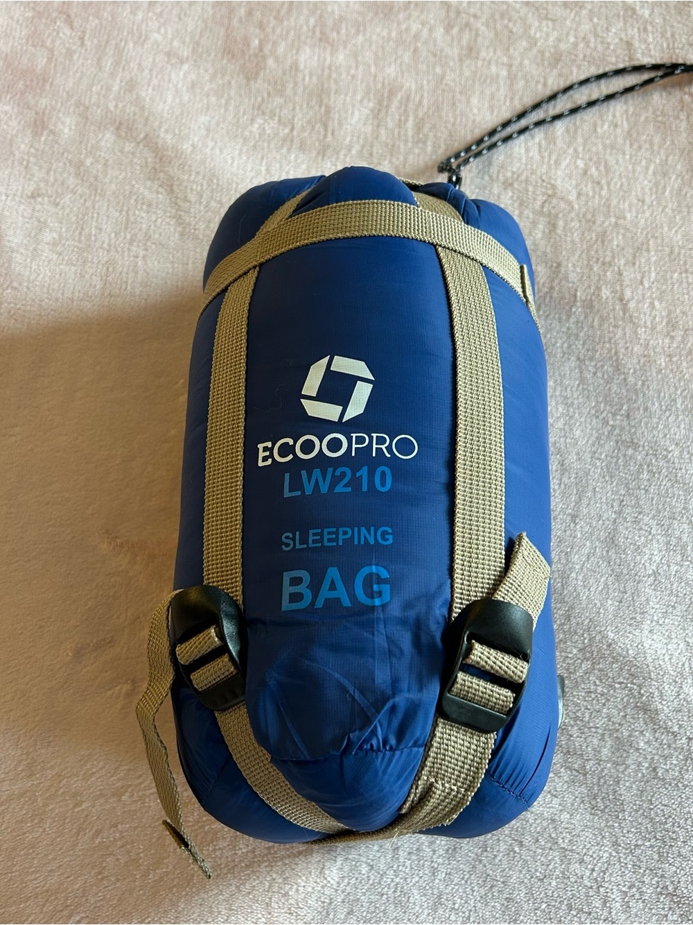 ECOOPRO LW210 blue waterproof sleeping bag lightweight packable nylon bag 83X30